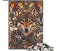 Puzzles 1000 pièces pour Adolescents Totem du Loup, Jeu Familial Anti-Stress, défi Difficile, Une œuvre d'art pour Les 14 Ans et Plus (Taille 26x38cm)