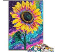 Puzzles 1000 pièces pour Adolescents Tournesol Fantastique, Jouet éducatif et décompressant, Cadeau d'anniversaire, Cadeaux (Taille 26x38cm)