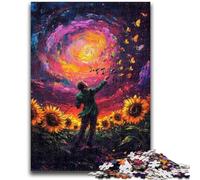 Puzzles 1000 pièces pour Adolescents Tournesol Violon Difficile à réaliser mais Amusant et Humoristique Anniversaire et Cadeaux Uniques 26x38cm