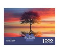 Puzzles 1000 Pièces pour Adolescents Tree Silhouette at Sunset Puzzles pour Adultes, Jouets Anti-Stress, Analyse Et Logique, Cadeau d'anniversaire, Cadeaux, 52x38cm/1000pcs