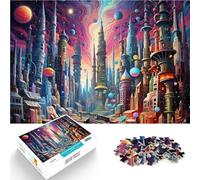 Puzzles 1000 pièces pour Adolescents Trippy City - Métropole surréaliste Défi Difficile est idéal comme Cadeau pour Toute la Famille 52x38cm
