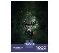 Puzzles 1000 Pièces pour Adolescents Trophy Deer Head Stag Puzzles pour Adultes - Décoration Murale - Analyse Et Logique - Stimule Le Cerveau 52x38cm/1000pcs