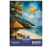 Puzzles 1000 Pièces pour Adolescents Tropical Beach Sunset Puzzles pour Adolescents, Jouets, Décoration Murale, Cadeaux pour Femmes, Cadeau d'anniversaire, Cadeaux, 70x50cm/1000pcs