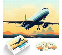 Puzzles 1000 pièces pour Adolescents Un Avion Aidez Le Cerveau à exercer des Jouets addictifs pour cultiver la Patience décoration Murale 38x26cm