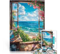 Puzzles 1000 pièces pour Adolescents Un Lieu de Peinture pour Les Artistes Impossible avec Affiche et Feuille de Questions correspondantes 75x50cm