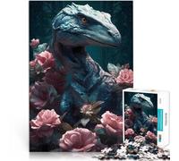 Puzzles 1000 pièces pour Adolescents Vélociraptor Fantasia Jeu Familial Anti-Stress Défi Difficile Idées Cadeaux 75x50cm
