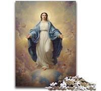 Puzzles 1000 pièces pour Adolescents Vierge Marie, Jeu Familial Anti-Stress, défi Difficile, Une œuvre d'art pour Les 14 Ans et Plus 26x38cm