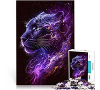 Puzzles 1000 pièces pour Adolescents Visage de panthère Cosmique Réduction du Stress intéressante Une œuvre d'art 38x26cm