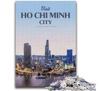 Puzzles 1000 pièces pour Adolescents Visitant Ho Chi Minh-Ville Aidez Le Cerveau à exercer Jouets addictifs pour cultiver la Patience Décoration Murale (Taille 38x52cm)