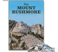 Puzzles 1000 pièces pour Adolescents Visitant Le Mont Rushmore, aidant Le Cerveau à exercer des Jouets addictifs pour cultiver la Patience et améliorer la mémoire 26x38cm