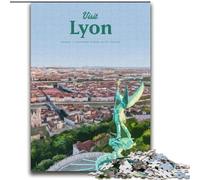 Puzzles 1000 pièces pour Adolescents Visite Lyon, adaptés aux Personnes de 14 Ans et Plus Jeux éducatifs Cadeaux Secret Santa 75x100cm