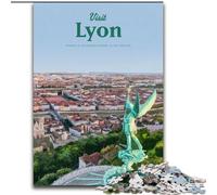 Puzzles 1000 pièces pour Adolescents Visite Lyon, adaptés aux Personnes de 14 Ans et Plus Jeux éducatifs Cadeaux Secret Santa 26x38cm