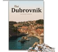 Puzzles 1000 pièces pour Adolescents Visitez Dubrovnik, entraînez Votre Cerveau et Vos Mains Cadeaux d'anniversaire et Cadeaux Uniques pour Les 14 Ans et Plus 50x75cm