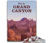 Puzzles 1000 pièces pour Adolescents Visitez Le Grand Canyon Puzzles pour Adolescents, Jeu Stimulant, idéal comme Cadeau pour Toute la Famille (26x38cm)