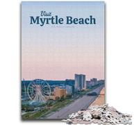 Puzzles 1000 pièces pour Adolescents Visitez Myrtle Beach Toys Jeux éducatifs Anti-Stress Interaction Parent-Enfant pour Les 14 Ans et Plus (Taille 50x75cm)