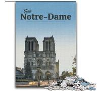 Puzzles 1000 pièces pour Adolescents Visitez Notre-Dame, entraînez Votre Cerveau et Vos Mains Anniversaire Unique et Cadeaux pour Les 14 Ans et Plus 75x100cm