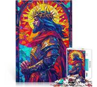 Puzzles 1000 pièces pour Adolescents Vitraux sacrés Compétition de Vitesse Manuelle Activités Amusantes à la Maison, Cadeaux d'anniversaire, Cadeaux de Voyage, 52x38cm
