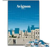 Puzzles 1000 pièces pour Adolescents Voyagez à Avignon, entraînez Votre Cerveau et Vos Mains Anniversaire et Cadeaux Uniques pour Les 14 Ans et Plus 26x38cm