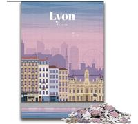 Puzzles 1000 pièces pour Adolescents Voyagez à Lyon, entraînez Votre Cerveau et Vos Mains Anniversaire et Cadeaux Uniques pour Les 14 Ans et Plus 75x100cm