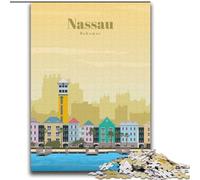 Puzzles 1000 pièces pour Adolescents : voyagez à Nassau, entraînez Votre Cerveau et Vos Mains Cadeaux d'anniversaire et Cadeaux Uniques pour Les 14 Ans et Plus (75 x 100 cm)