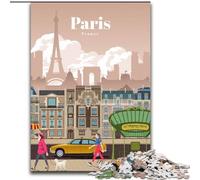 Puzzles 1000 pièces pour Adolescents Voyagez à Paris, entraînez Votre Cerveau et Vos Mains Anniversaire Unique et Cadeaux pour Les 14 Ans et Plus 50x75cm