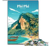 Puzzles 1000 pièces pour Adolescents : voyagez à Phi Phi, entraînez Votre Cerveau et Vos Mains Cadeaux d'anniversaire et Cadeaux Uniques pour Les 14 Ans et Plus (50 x 75 cm)
