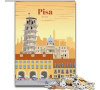 Puzzles 1000 pièces pour Adolescents Voyagez à Pise, entraînez Votre Cerveau et Vos Mains Anniversaire et Cadeaux Uniques pour Les 14 Ans et Plus 26x38cm