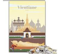 Puzzles 1000 pièces pour Adolescents Voyagez à Vientiane, entraînez Votre Cerveau et Vos Mains Anniversaire Unique et Cadeaux pour Les 14 Ans et Plus 50x75cm