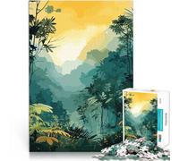 Puzzles 1000 pièces pour Adolescents Vue Depuis Une forêt Tropicale Jouets de Jeu Décoration Murale, Cadeaux Uniques pour Anniversaire et Noël 52x38cm
