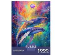 Puzzles 1000 Pièces pour Adolescents Whale Dreams Puzzle Adulte, Jouet Anti-Stress, Cadeau pour Les Amis Et La Famille 52x38cm/1000pcs