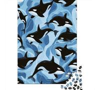 Puzzles 1000 Pièces pour Adolescents Whale Pattern Ocean Art Puzzles pour Adolescents, Jouets, Décoration Murale, Cadeaux pour Femmes, Cadeau d'anniversaire, Cadeaux, 52x38cm/1000pcs