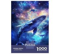 Puzzles 1000 Pièces pour Adolescents Whales in The Cosmos Puzzles pour Adolescents, Jouets Anti-Stress, Difficile, Excellent Cadeau pour Les Jeux 52x38cm/1000pcs