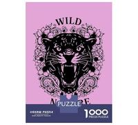Puzzles 1000 Pièces pour Adolescents Wild Nature Black Panther Illustration Puzzle Jouet Décoration Murale Vacances À La Maison Cadeaux pour Les Amis Et La Famille 70x50cm/1000pcs