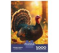 Puzzles 1000 Pièces pour Adolescents Wild Turkey in Autumn Puzzles pour Adultes - Jeux De Détente - Assemblage De Motifs pour Les Amateurs De Jeux 52x38cm/1000pcs
