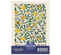 Puzzles 1000 Pièces pour Adolescents William Morris Pomegranate Botanical Puzzle Jouet Décoration Murale Vacances À La Maison Cadeaux pour Les Amis Et La Famille 52x38cm/1000pcs