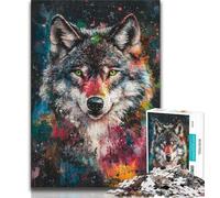 Puzzles 1000 pièces pour Adolescents Wolf Art 1000 pièces pour Adultes, Jeu Familial Anti-Stress, défi Difficile adapté aux Couples (Taille 75x50cm)