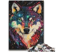Puzzles 1000 pièces pour Adolescents Wolf Art Relax Games Jeu éducatif pour Anniversaire, Noël à partir de 14 Ans 26x38cm