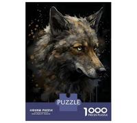 Puzzles 1000 Pièces pour Adolescents Wolf Enchanted Isle Puzzle Jouet Décoration Murale Vacances À La Maison Cadeaux pour Les Amis Et La Famille 70x50cm/1000pcs