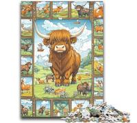 Puzzles 1000 pièces pour Adolescents Yak Collage Anti-Stress Défi Difficile À Offrir en Cadeau pour Toute la Famille 26x38cm