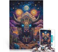 Puzzles 1000 pièces pour Adolescents Yak coloré Jouets éducatifs et d'apprentissage Jeux familiaux Une œuvre d'art 38x26cm