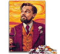 Puzzles 1000 pièces pour Adultes Acteur Buvant du vin Rouge Jouets éducatifs pour la Famille Jeux pour renforcer l'amour Entre Les Couples 26x38cm