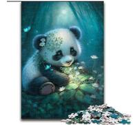 Puzzles 1000 pièces pour Adultes Adorable Petit Panda Puzzles 1000 pièces pour Adultes Jeu interactif Familial, Décoration d'intérieur DIY Cadeau de défi cérébral (Taille 50x75cm)