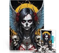Puzzles 1000 pièces pour Adultes Affiche de l'Ange de la Mort Fait de Bois，pour Les 14 Ans et Plus Beau Jeu de conceptionBeau Jeu de Conception Idées Cadeaux。Taille：50x75cm/19.6x29.5pouce