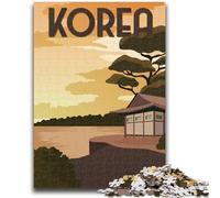 Puzzles 1000 pièces pour Adultes, Affiches de Voyage Autour du Monde, Jouets de Divertissement Familial avec Affiche et fiche de Questions-réponses (50x75cm)
