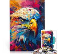 Puzzles 1000 pièces pour Adultes Aigle expressif Jeu Familial Anti-Stress Défi Difficile Cadeau d'anniversaire, Cadeaux, décoration Murale 38x26cm