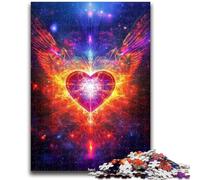 Puzzles 1000 pièces pour Adultes Ailes en Forme de cœur Difficile à compléter mais Amusant et Humoristique avec Affiche Assortie et Feuille de Questions 26x38cm