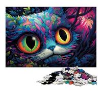 Puzzles 1000 pièces pour Adultes Alice Cat Puzzle Jeu Pratique Idéal pour Les Adolescents de 14 Ans et Plus 1000 pièces (38 x 26 cm)