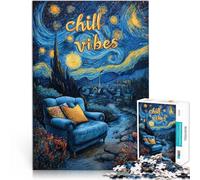 Puzzles 1000 pièces pour Adultes Ambiance relaxante de Nuit étoilée Analyse et logique Renforcer l'amour Entre Les Couples 38x26cm