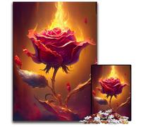 Puzzles 1000 pièces pour Adultes - Amour brûlant - Puzzles en Bois pour Adultes - Casse-tête Stimulant - Jouet Relaxant pour Adolescents 50x75cm/19,68x29,52 Pouces