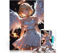 Puzzles 1000 pièces pour Adultes Ange avec Halo doré Jouets de Divertissement Familial Convient pour la décoration de Bureau 38x52cm